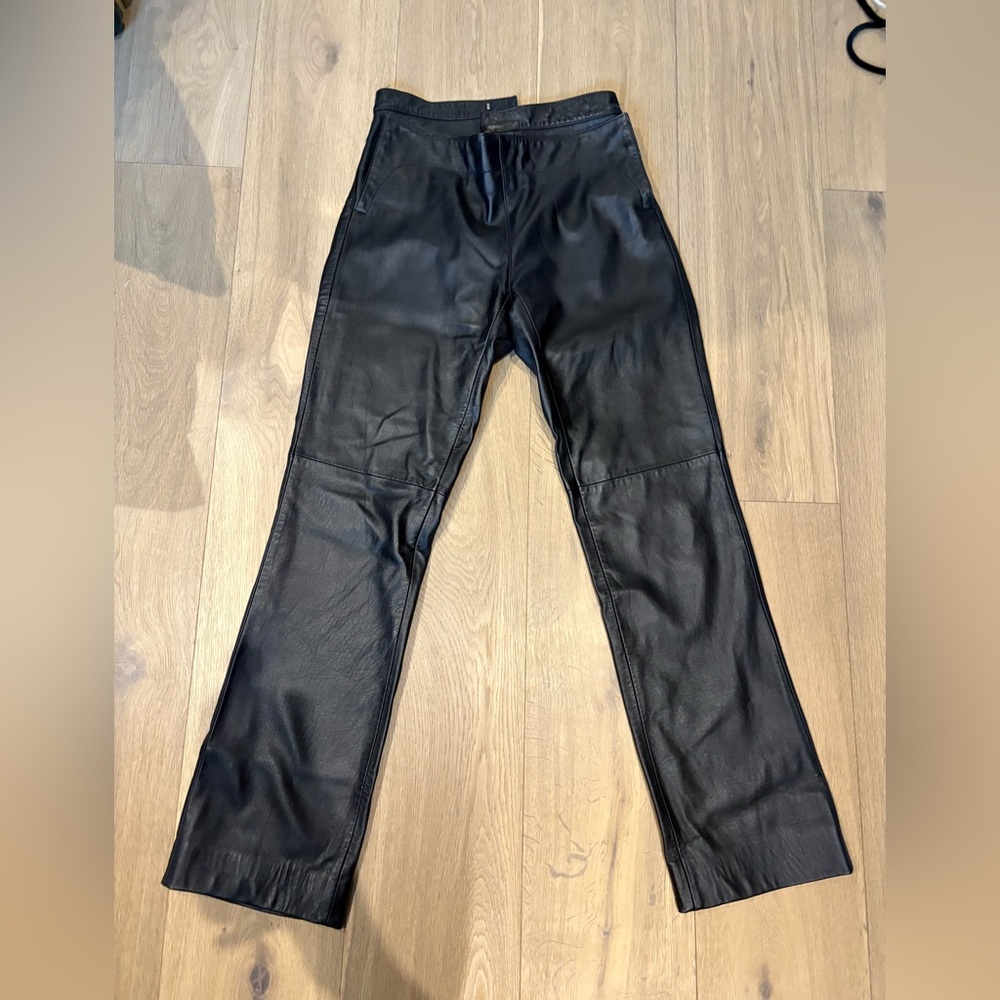 Ralph Lauren Black Leather Trousers